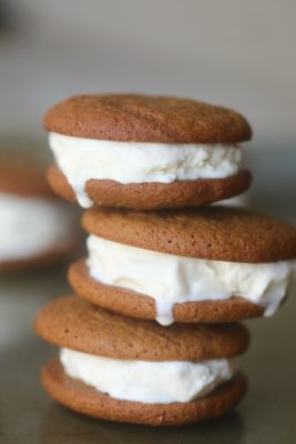 Don't let summer have all the fun! It might be fall, but that doesn't mean you need to ditch the ice cream. These Orange Molasses Cookie Ice Cream Sandwiches are perfect for this time of year!